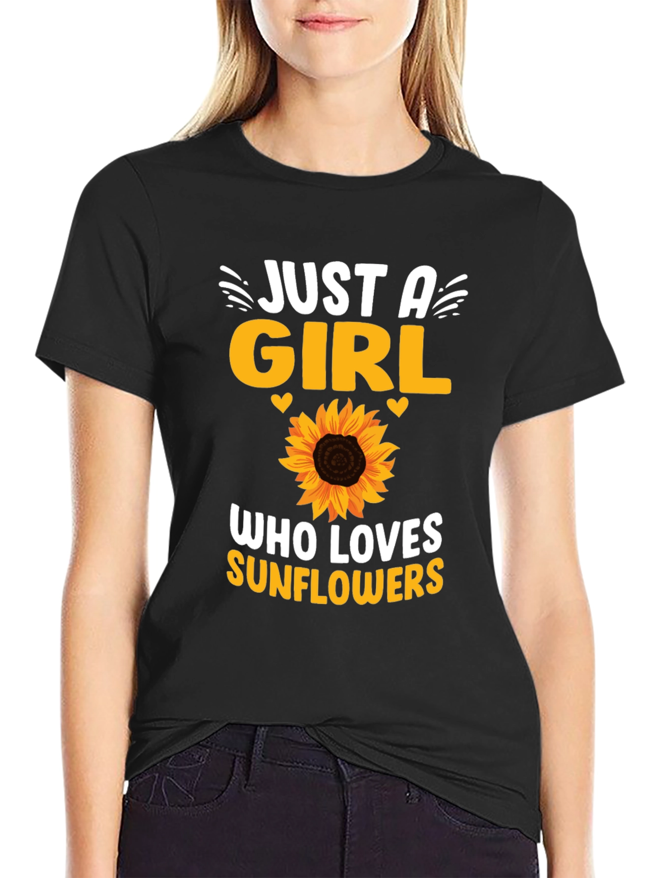 Sunflower Girls Black Graphic Tee