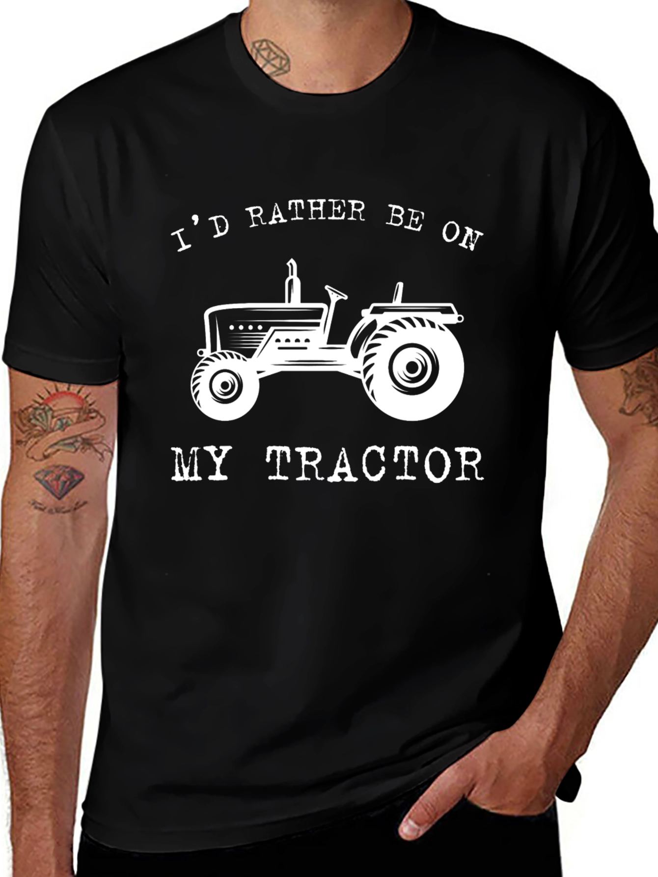 Id Rather Be On My Tractor T-Shirt