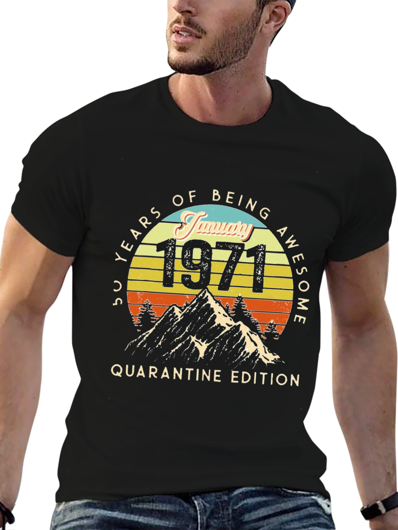50 Years Awesome January 1971 Quarantine T-Shirt