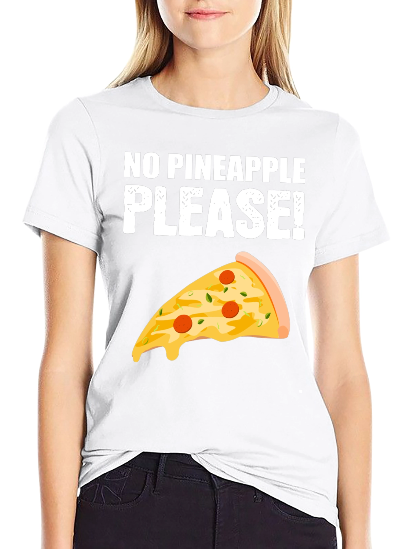 No Pineapple Please! Pizza T-Shirt