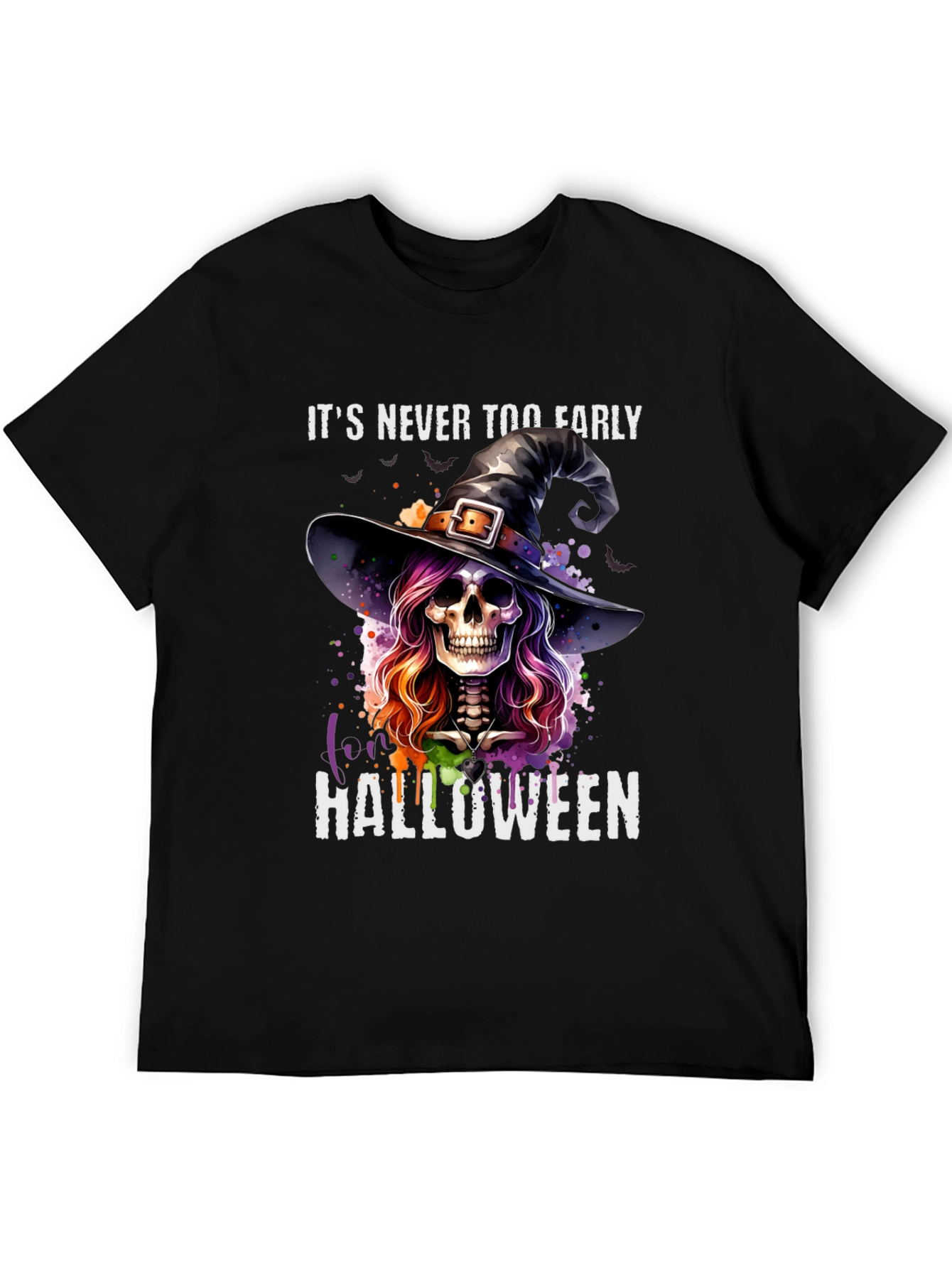 Halloween Witch Skull T-Shirt - Its Never Too Early!