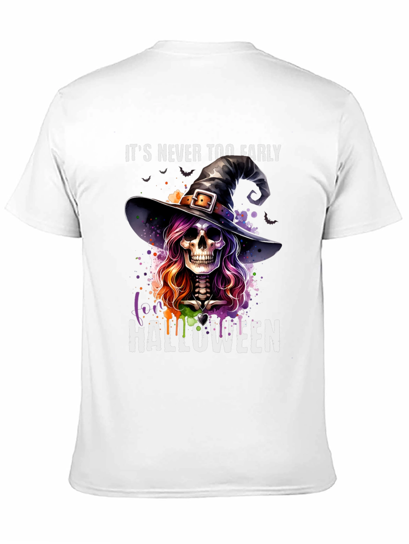 Halloween Witch Skull T-Shirt - Its Never Too Early!