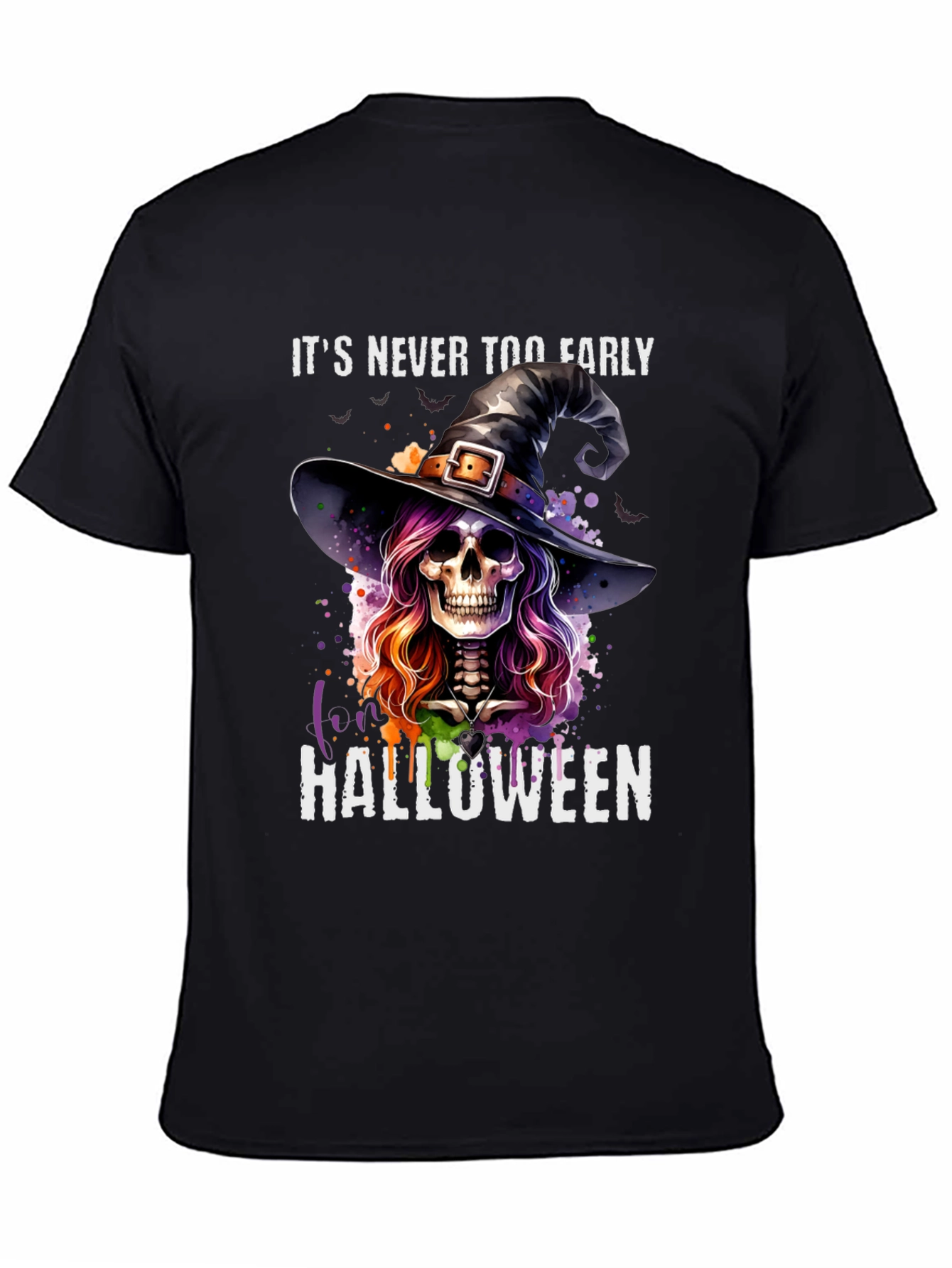 Halloween Witch Skull T-Shirt - Its Never Too Early!