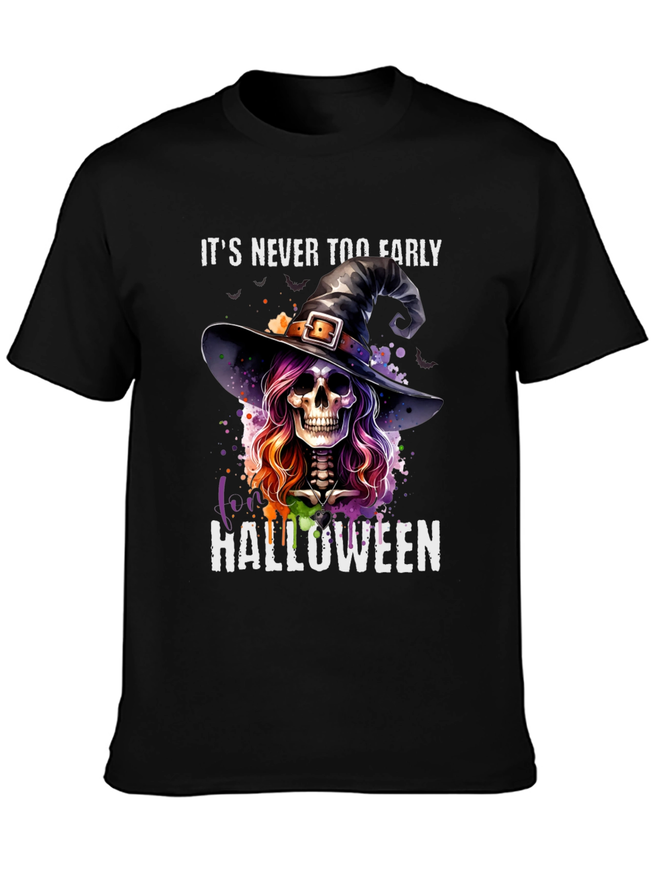 Halloween Witch Skull T-Shirt - Its Never Too Early!
