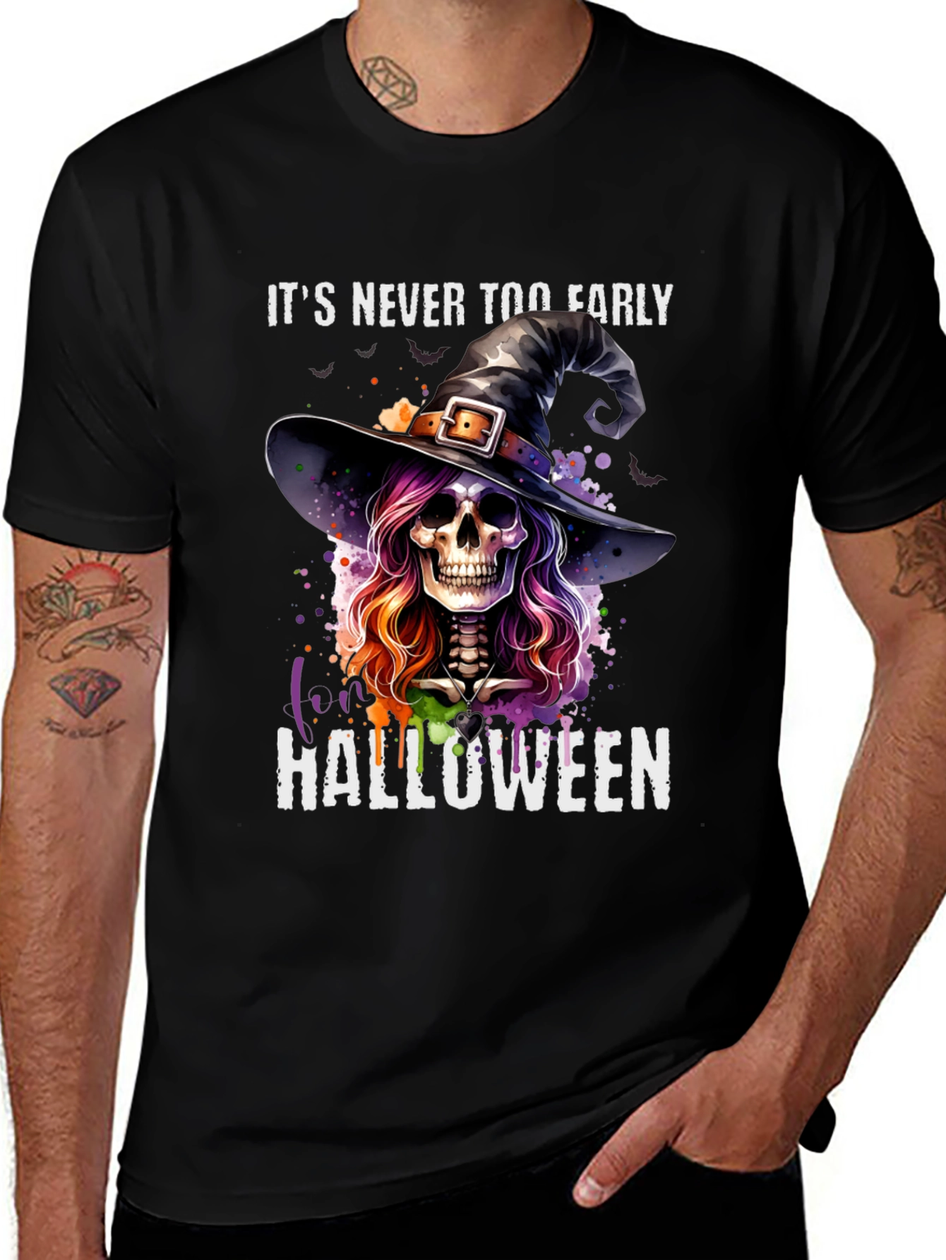 Halloween Witch Skull T-Shirt - Its Never Too Early!
