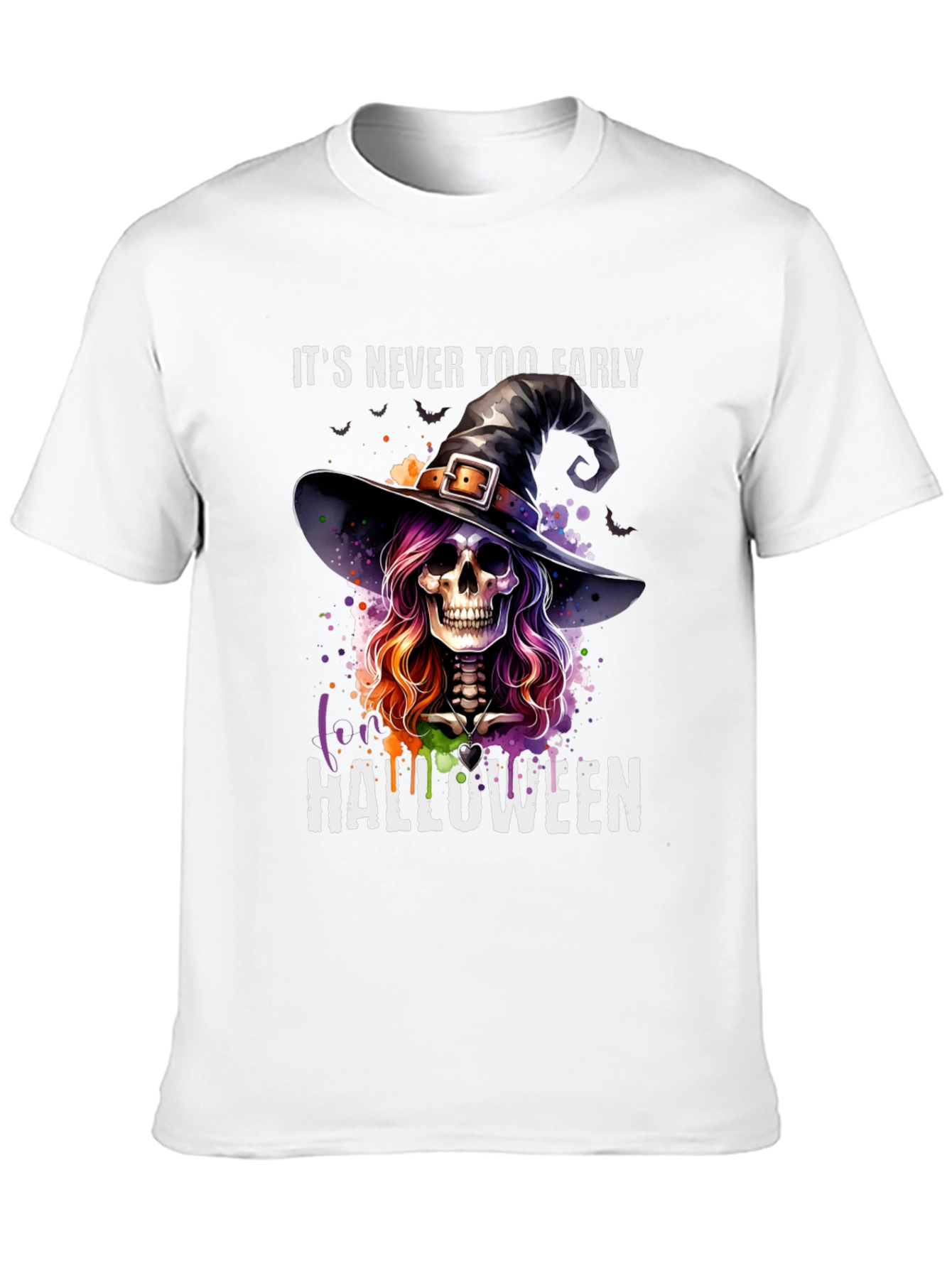Halloween Witch Skull T-Shirt - Its Never Too Early!
