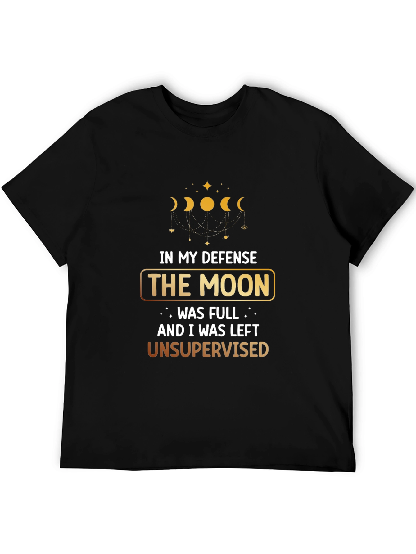Moon Phase Graphic T-Shirt - Unsupervised