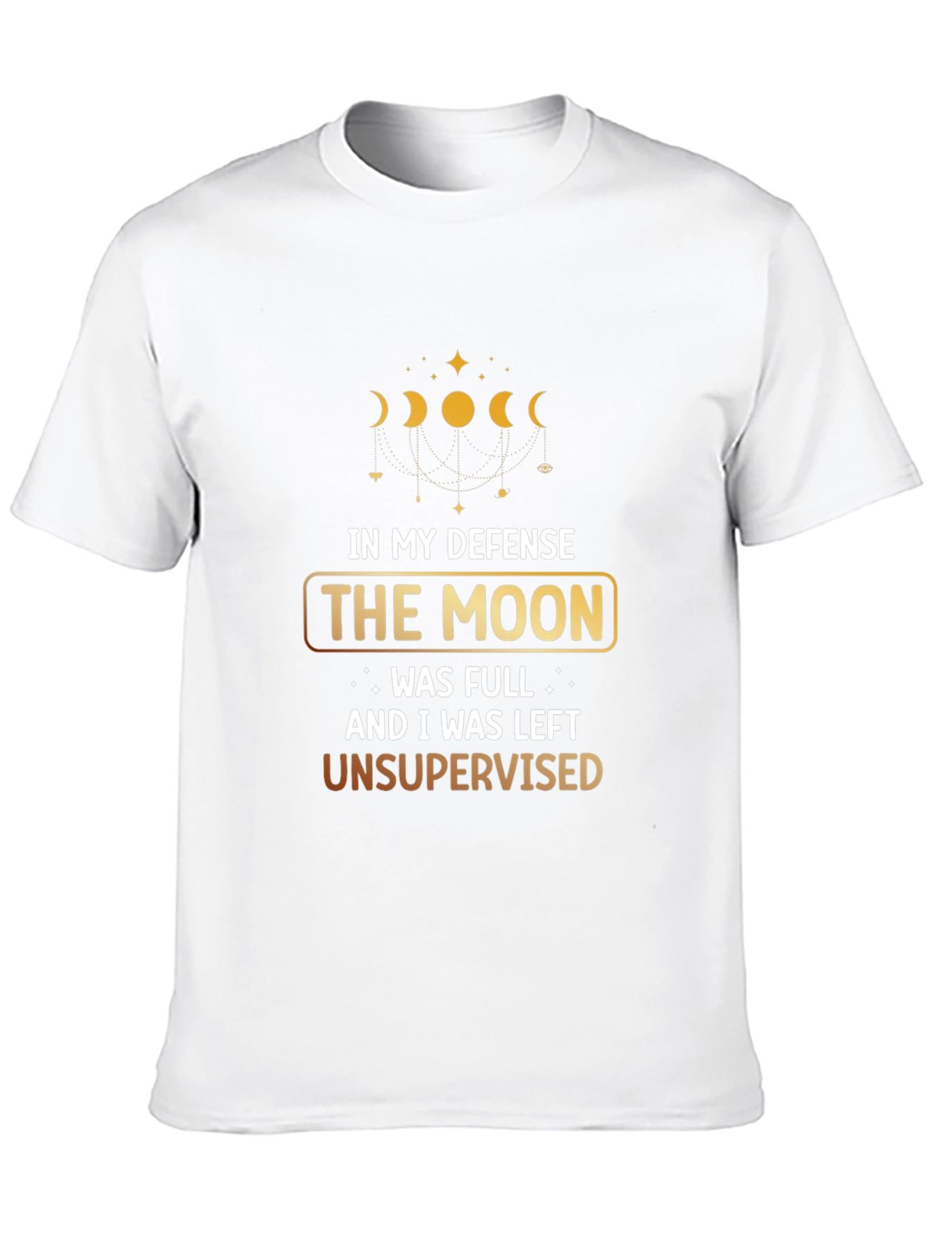Moon Phase Graphic T-Shirt - Unsupervised