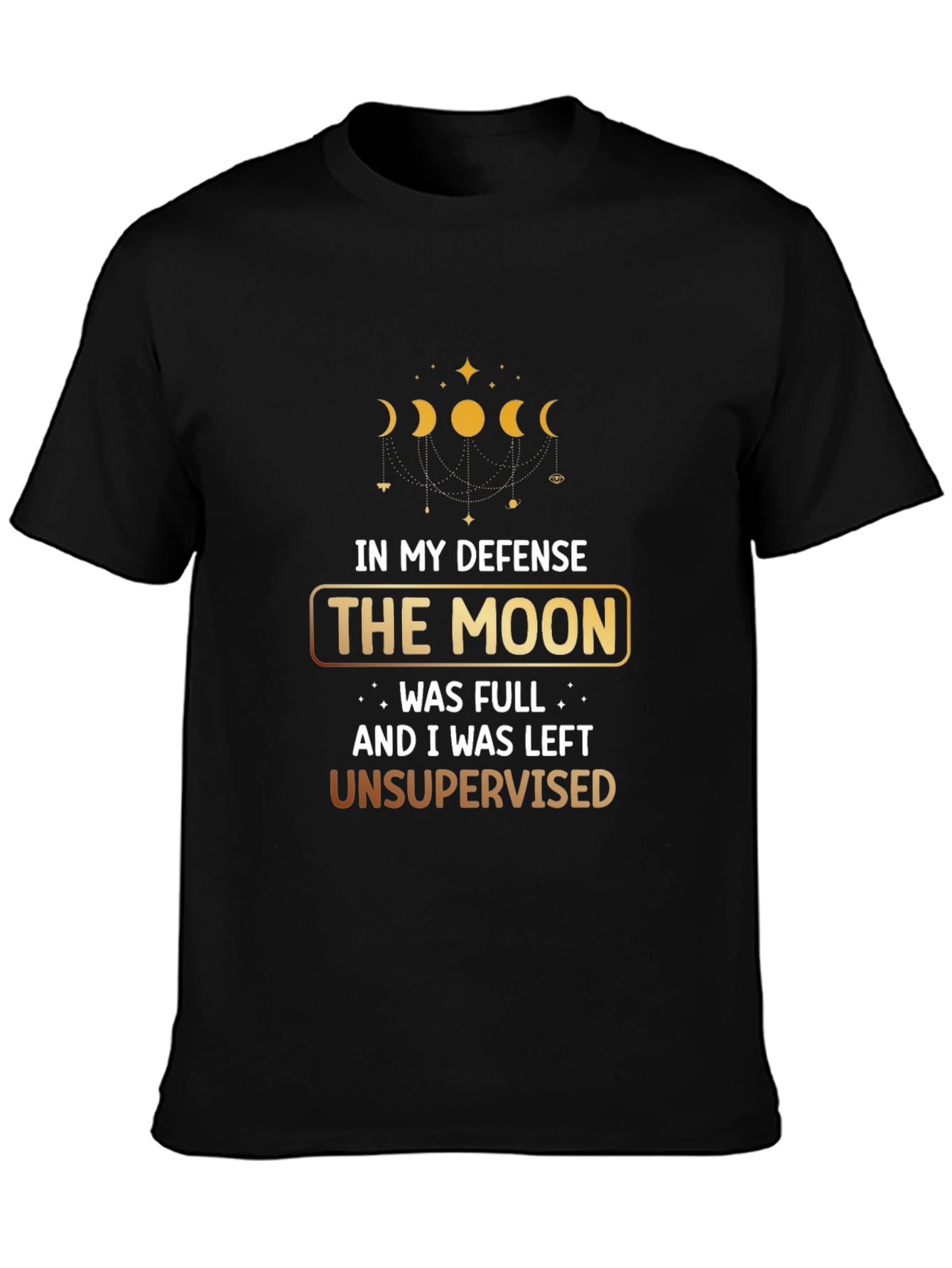 Moon Phase Graphic T-Shirt - Unsupervised
