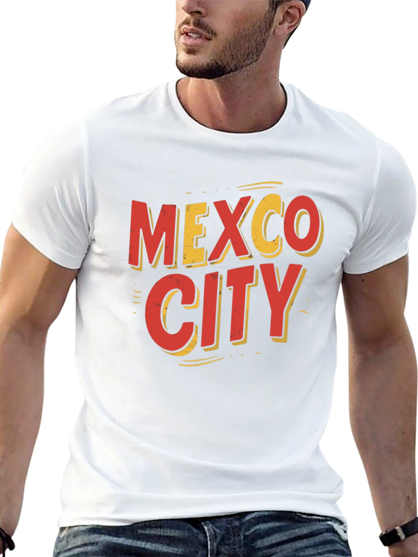 Mexico City Graphic Tee - Retro Style Black T-Shirt