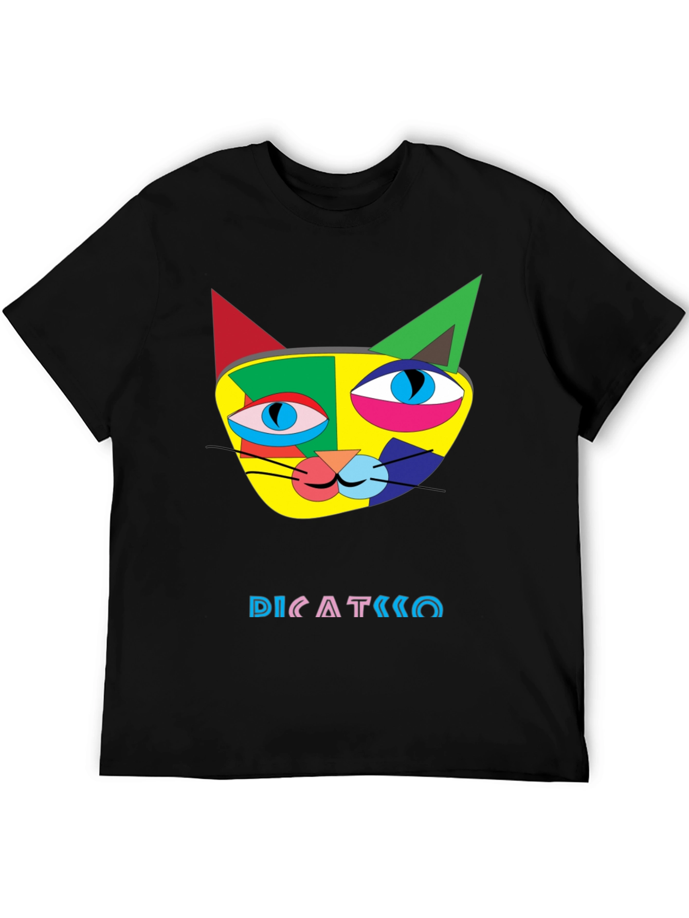 Abstract Cat Art T-Shirt