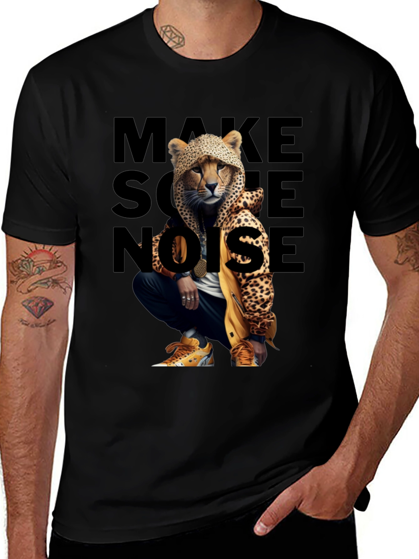 Urban Style Cheetah Graphic T-Shirt