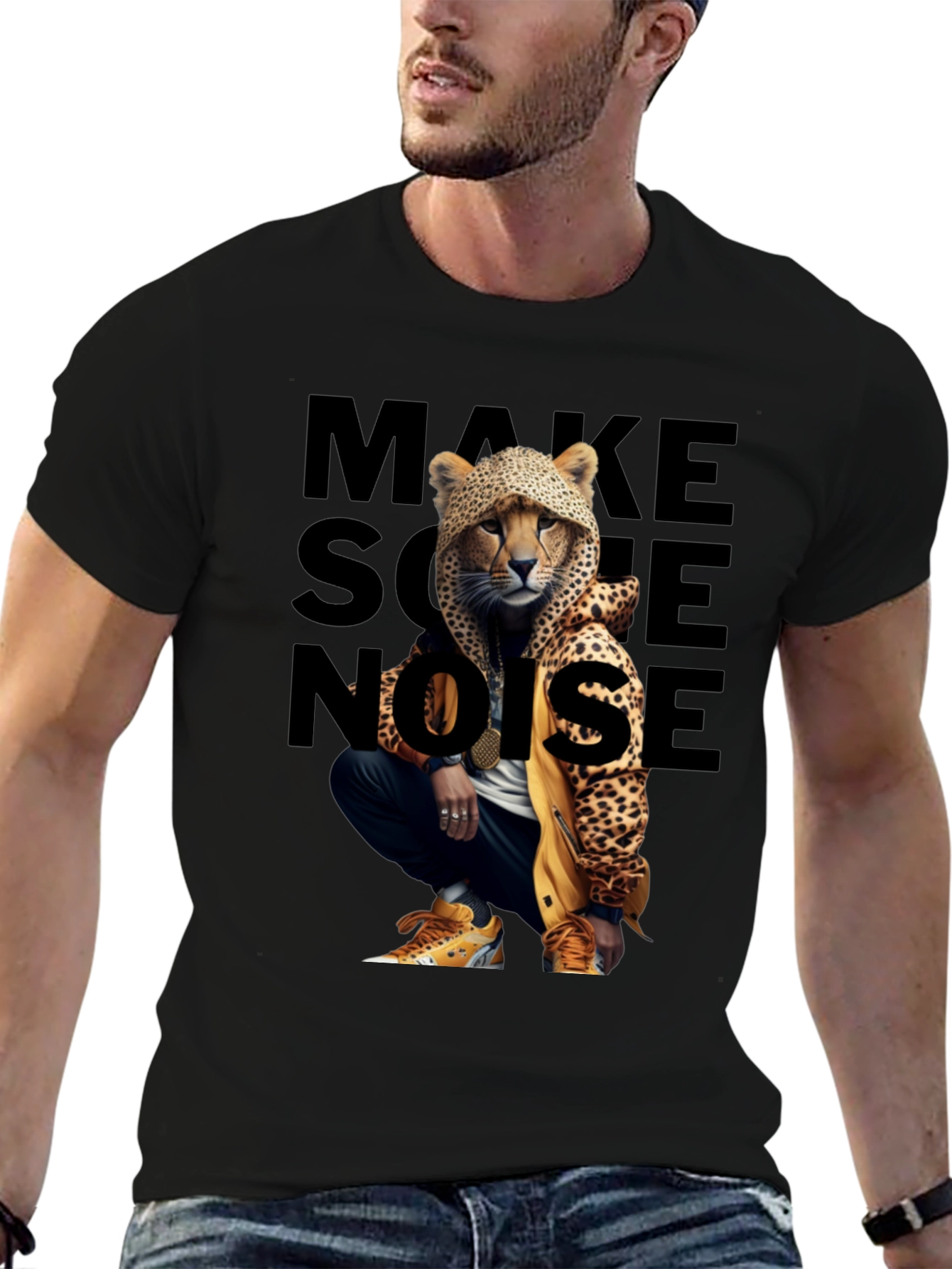 Urban Style Cheetah Graphic T-Shirt