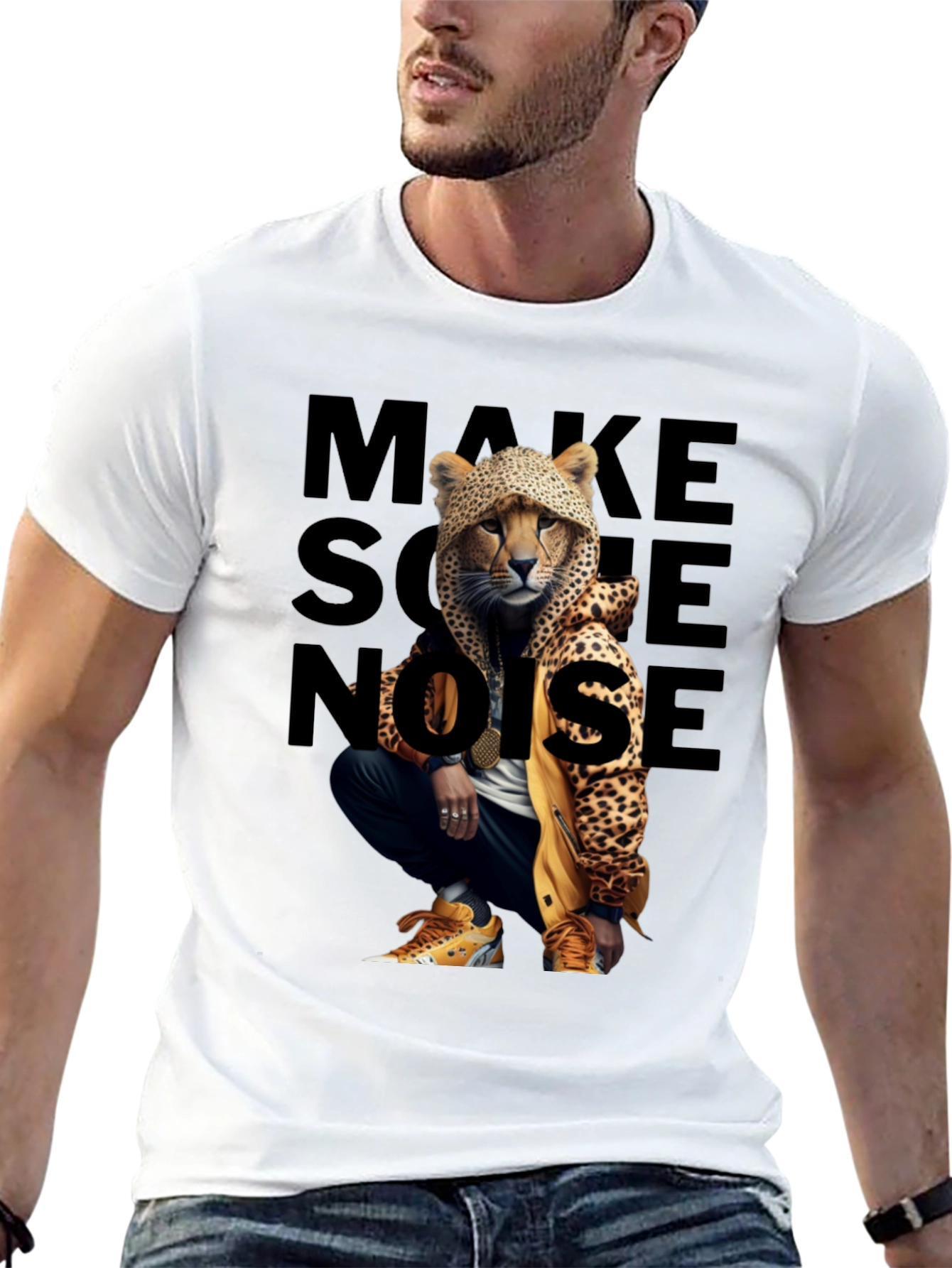 Urban Style Cheetah Graphic T-Shirt