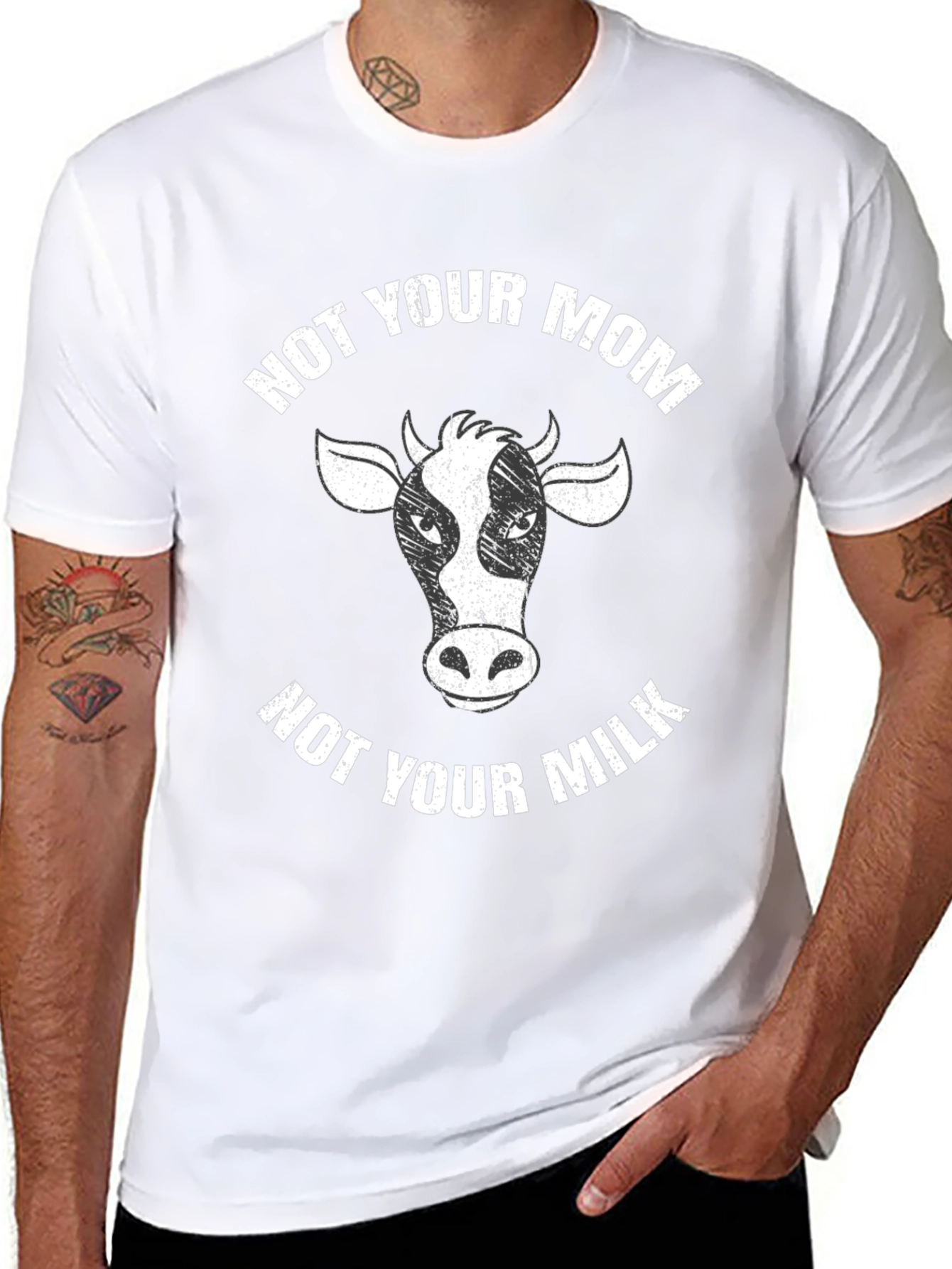 Not Your Mom Not Your Milk Black T-Shirt Vegan