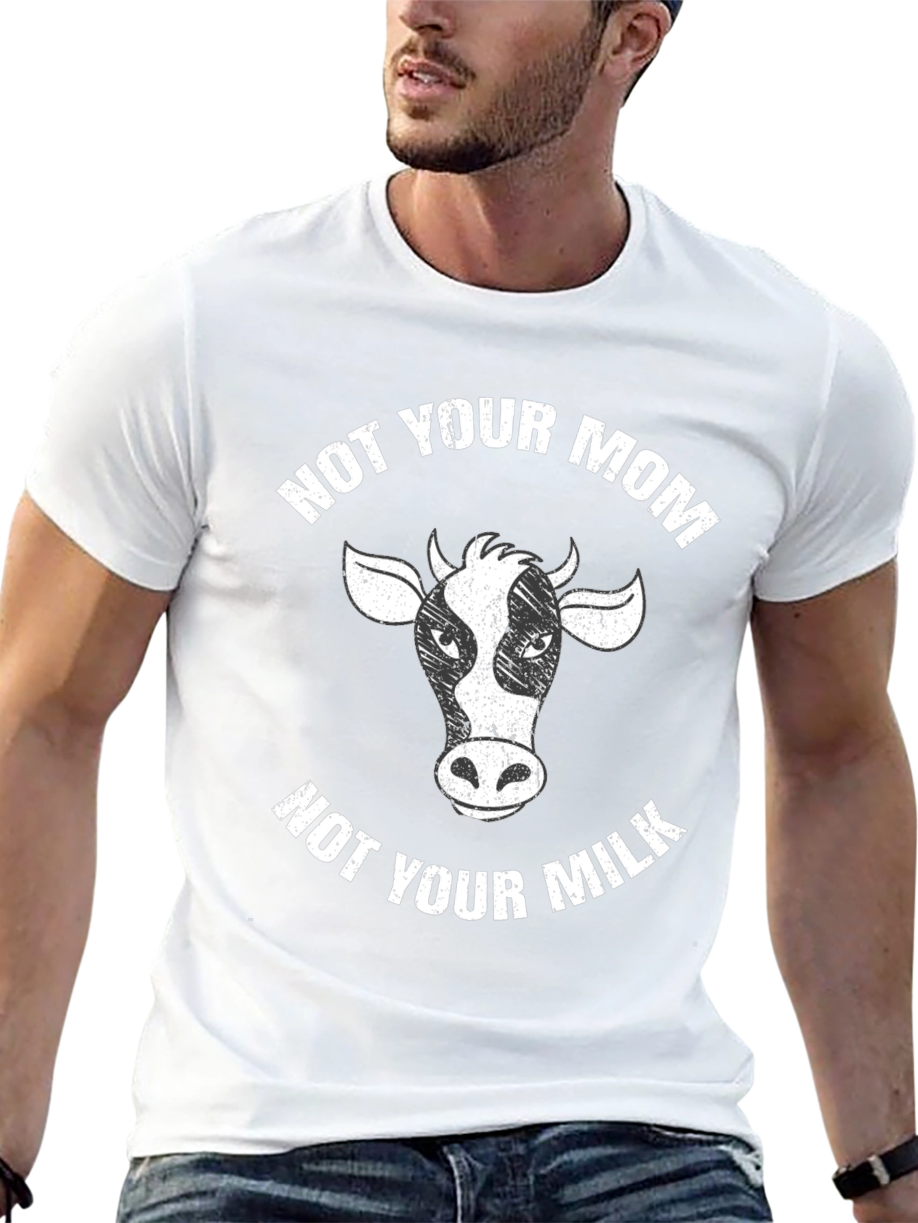Not Your Mom Not Your Milk Black T-Shirt Vegan