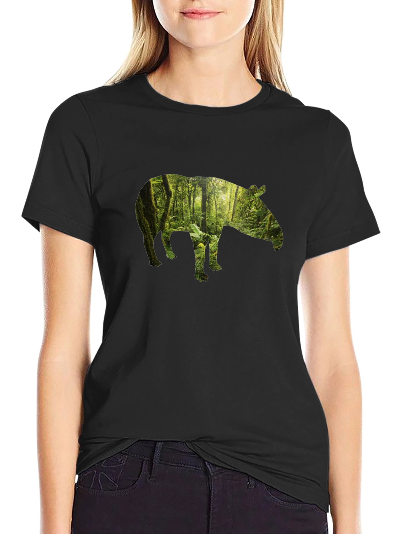Tapir Forest Graphic Tee - Nature Inspired Design
