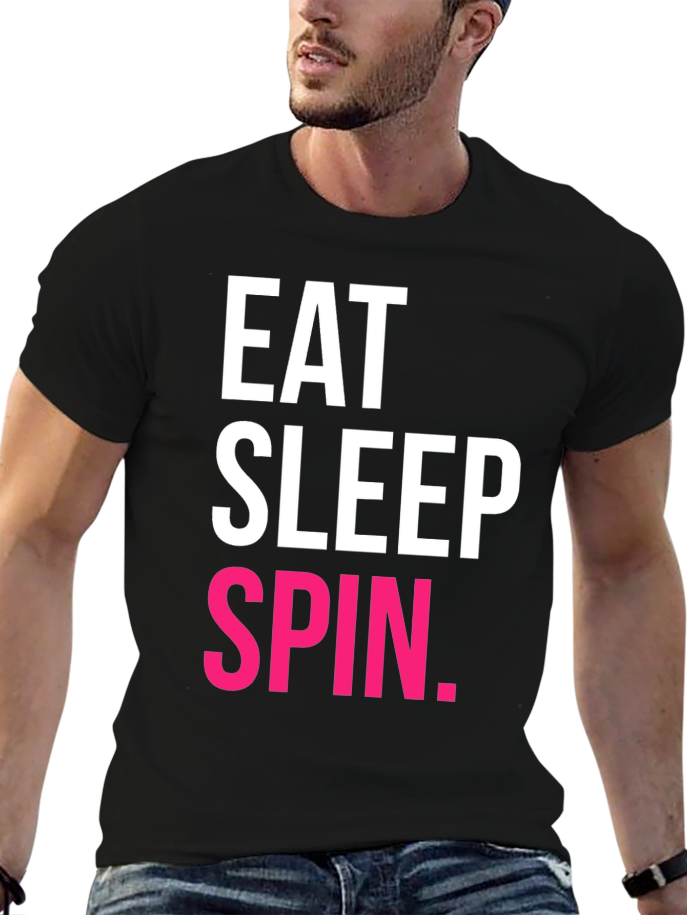 Eat Sleep Spin T-Shirt - Fitness Enthusiast Tee