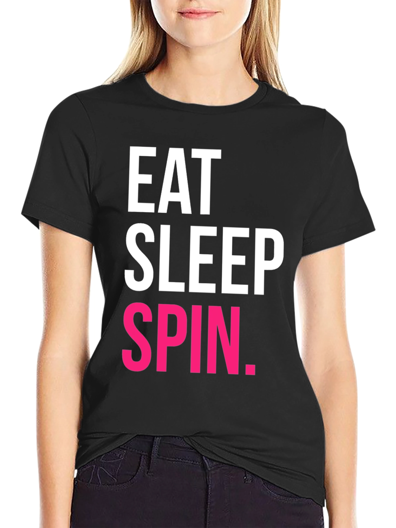 Eat Sleep Spin T-Shirt - Fitness Enthusiast Tee