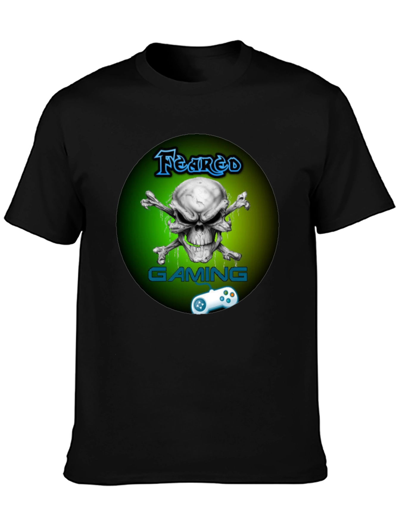 Feared Gaming T-Shirt - Skull & Crossbones Design