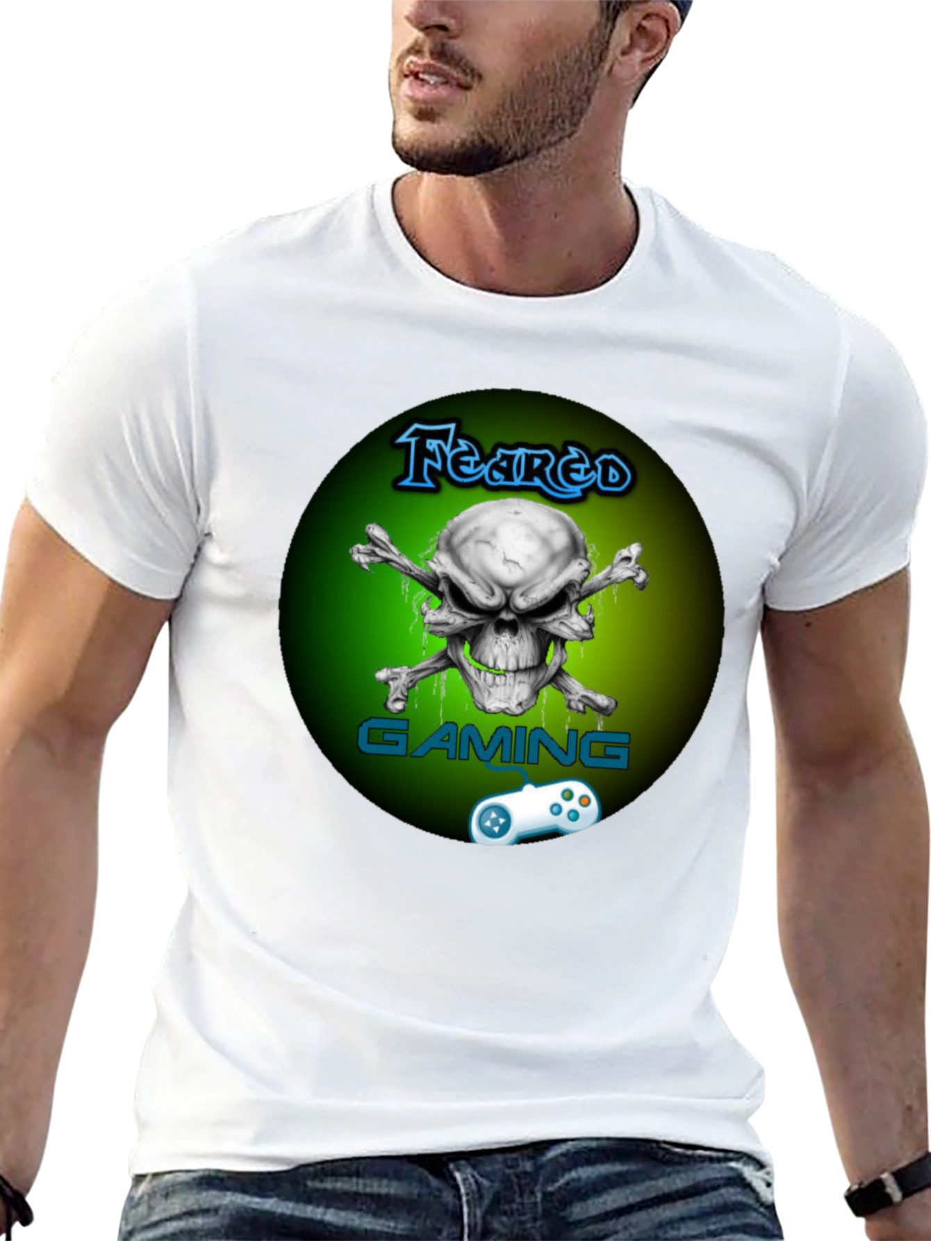 Feared Gaming T-Shirt - Skull & Crossbones Design