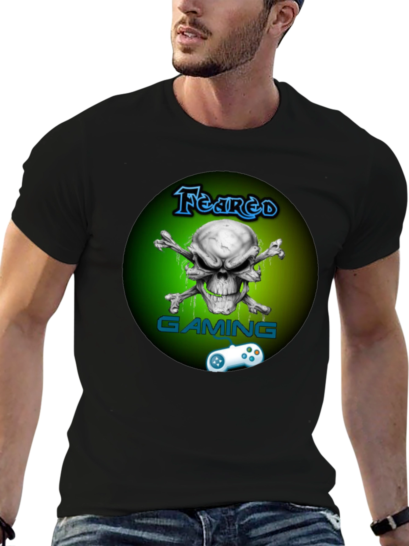 Feared Gaming T-Shirt - Skull & Crossbones Design