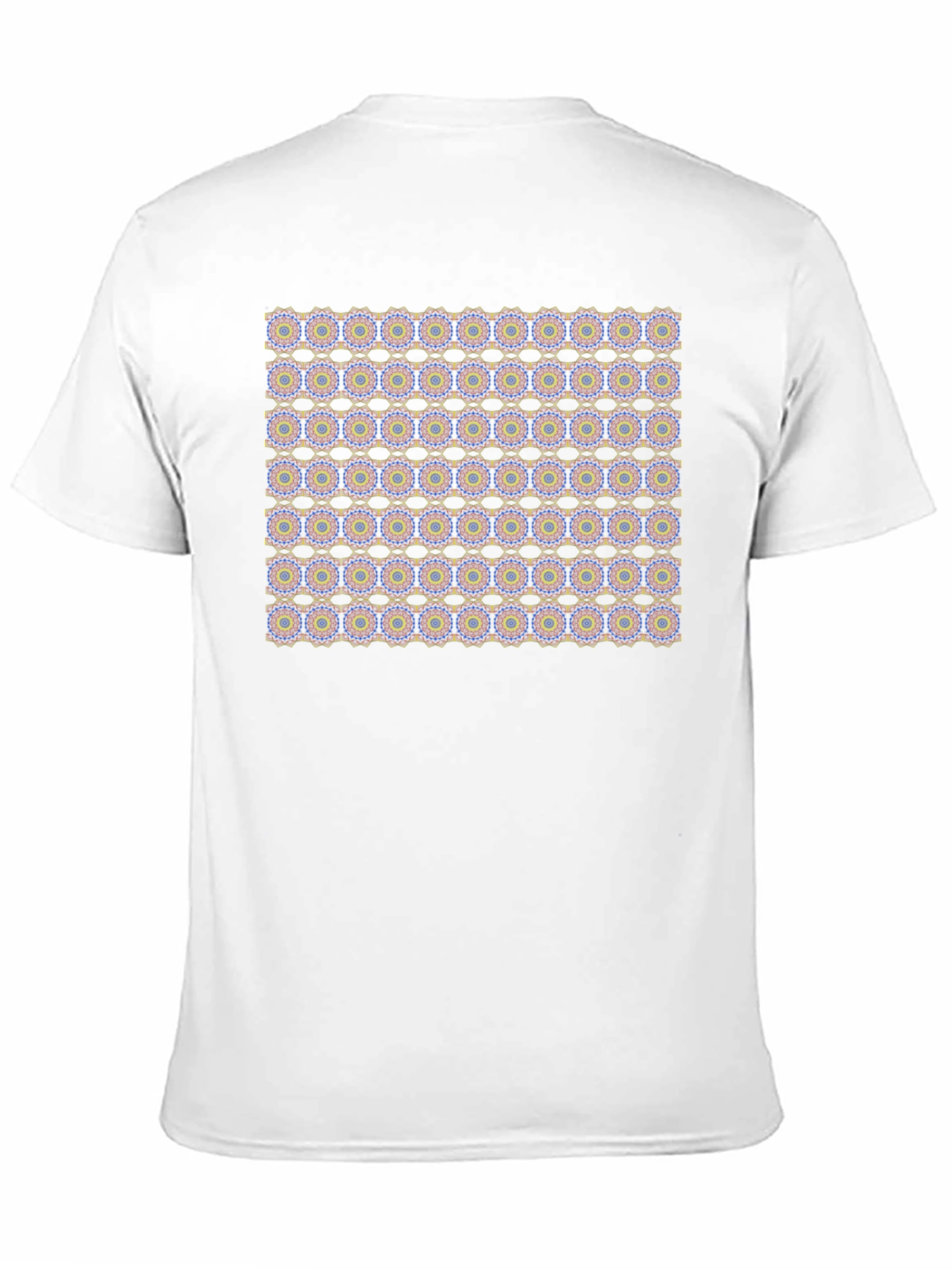 Geometric Pattern Black Crew Neck T-Shirt