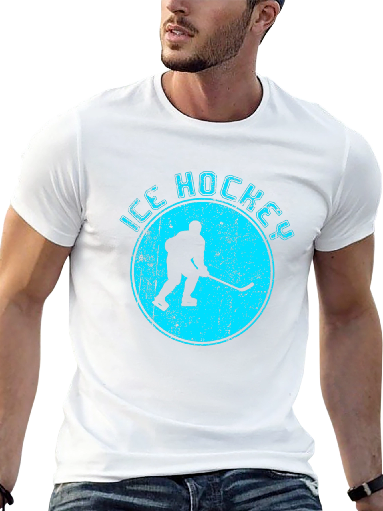 Ice Hockey Graphic Tee - Sporty Style