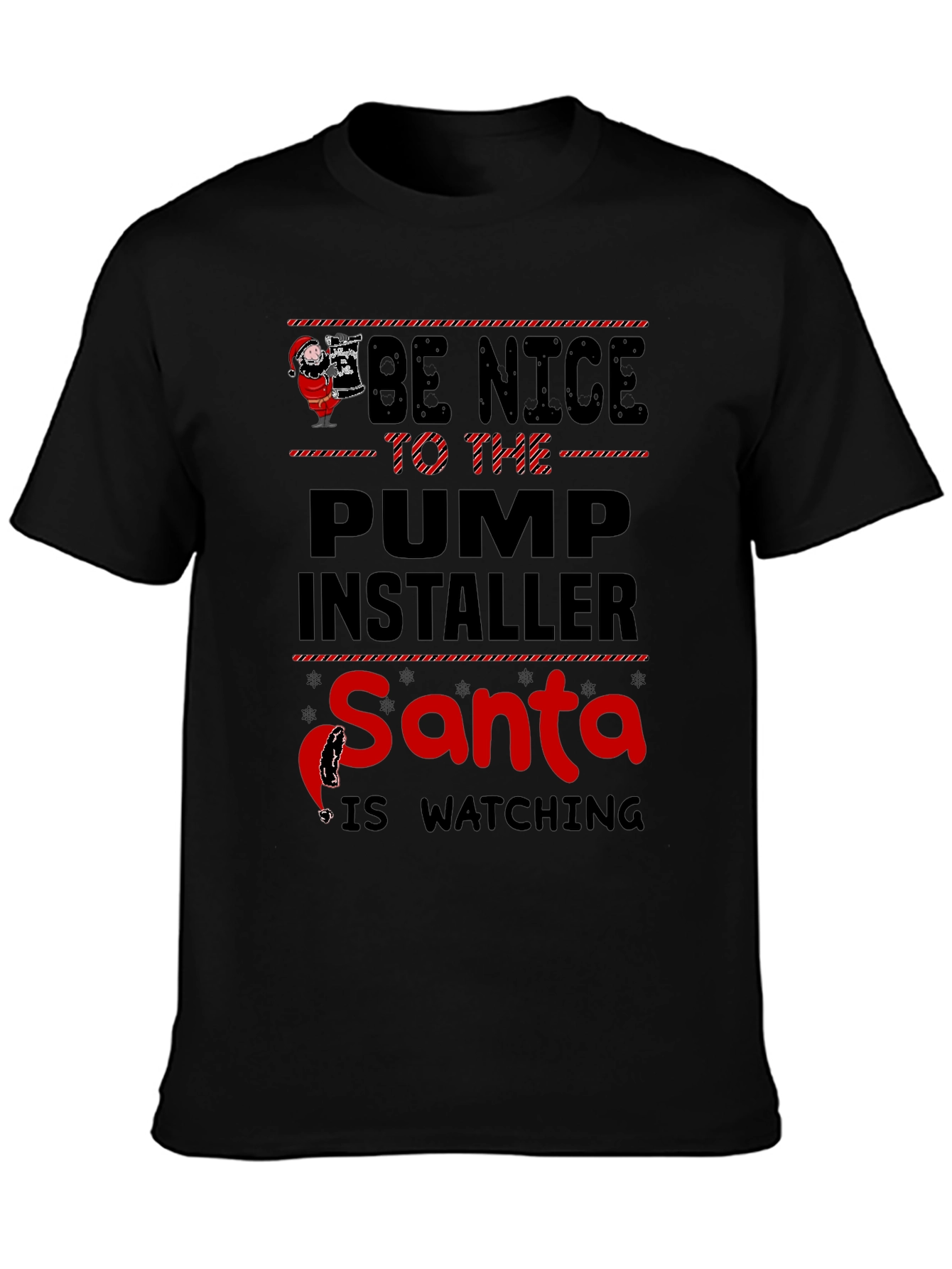 Funny Santa Pump Installer T-Shirt