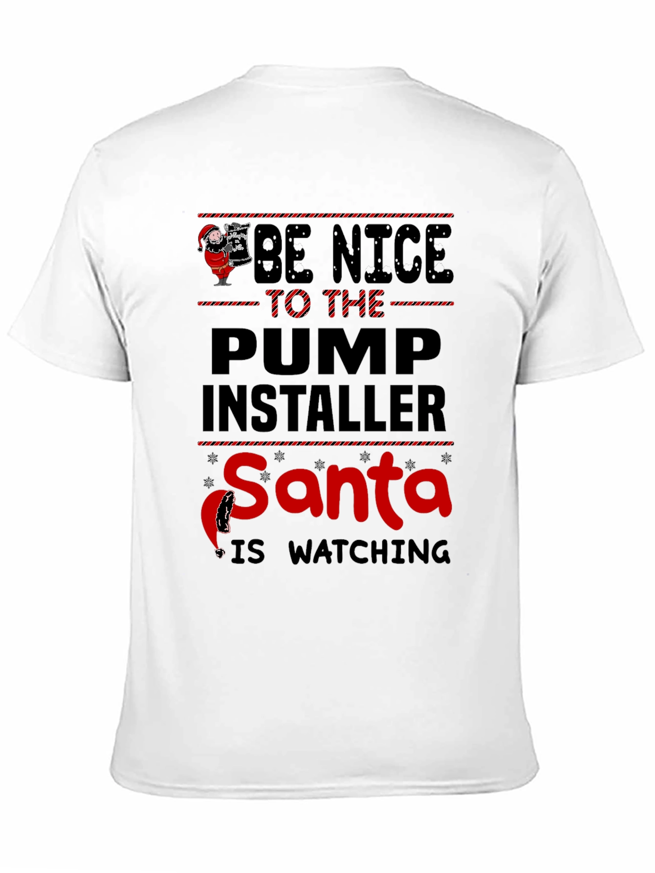 Funny Santa Pump Installer T-Shirt