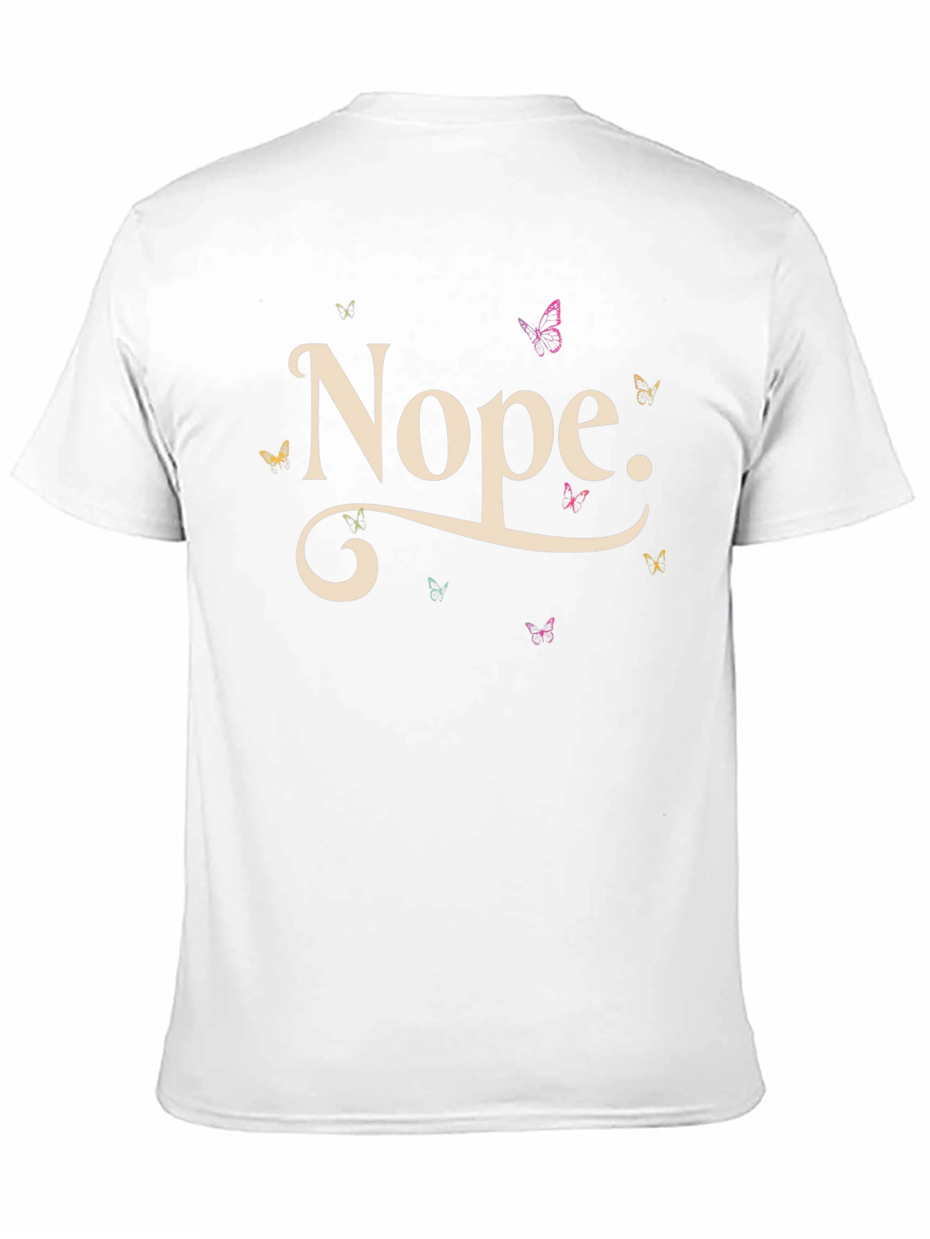 Nope Butterfly T-Shirt - Relaxed Fit Casual Tee