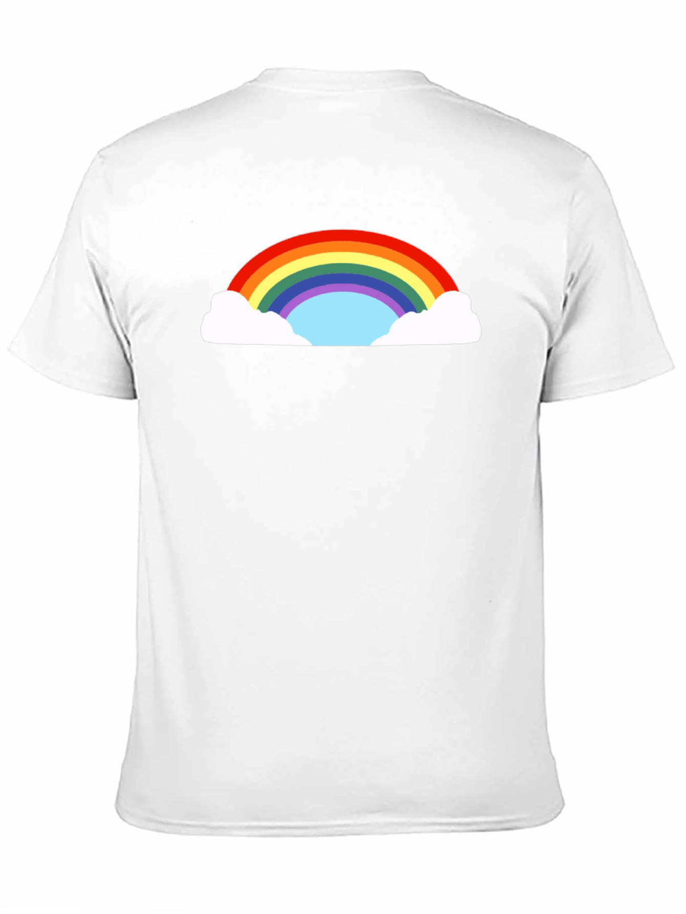 Rainbow Cloud Graphic Black T-Shirt