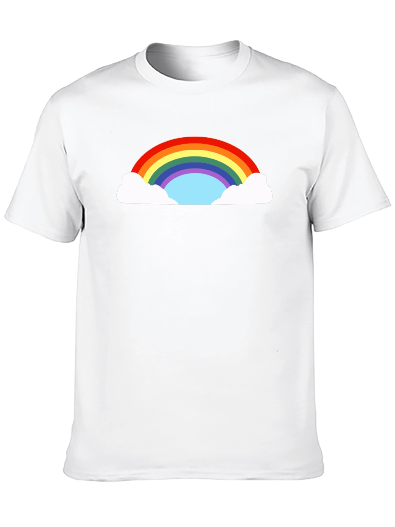 Rainbow Cloud Graphic Black T-Shirt