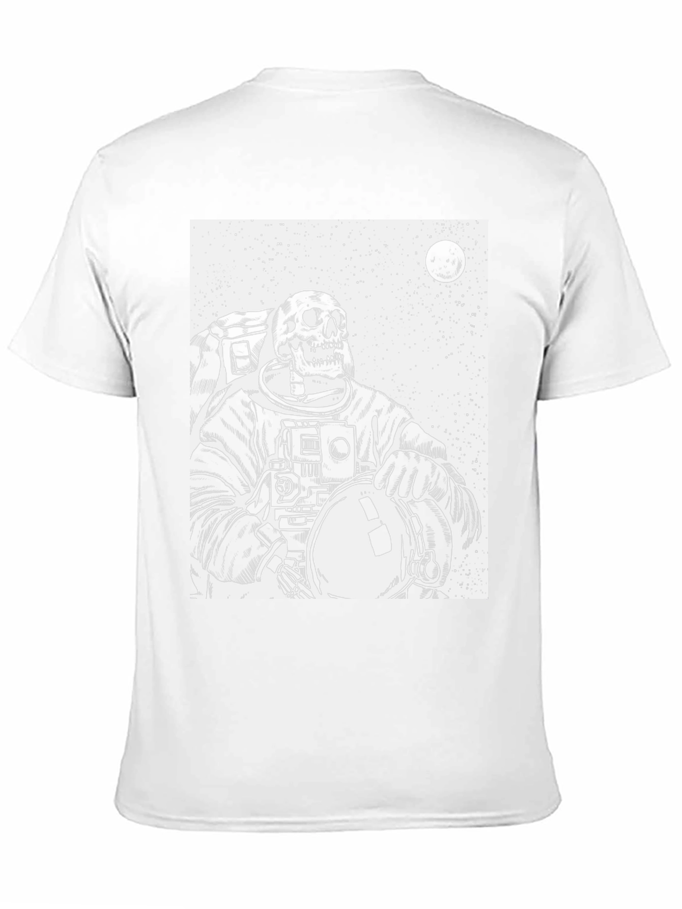 Astronaut Skeleton Graphic T-Shirt - Black