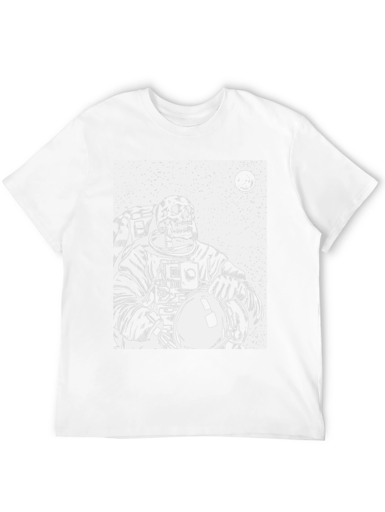 Astronaut Skeleton Graphic T-Shirt - Black