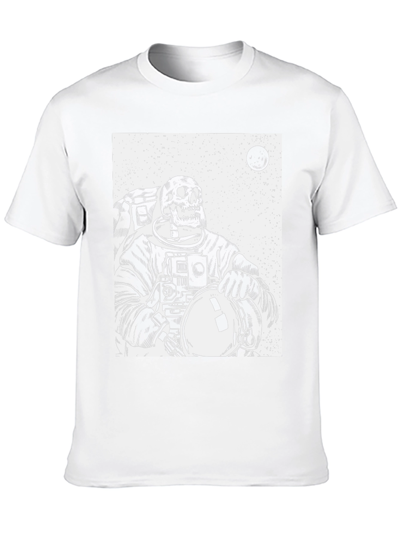 Astronaut Skeleton Graphic T-Shirt - Black