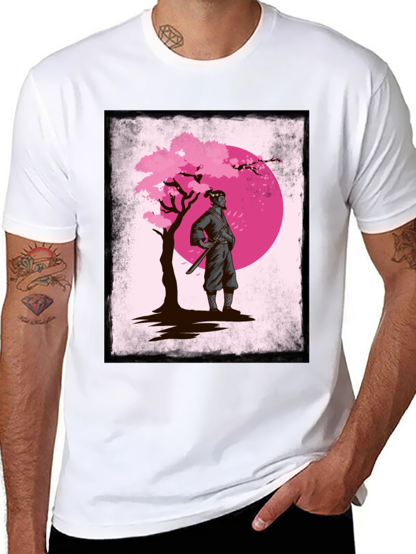 Samurai Cherry Blossom T-Shirt