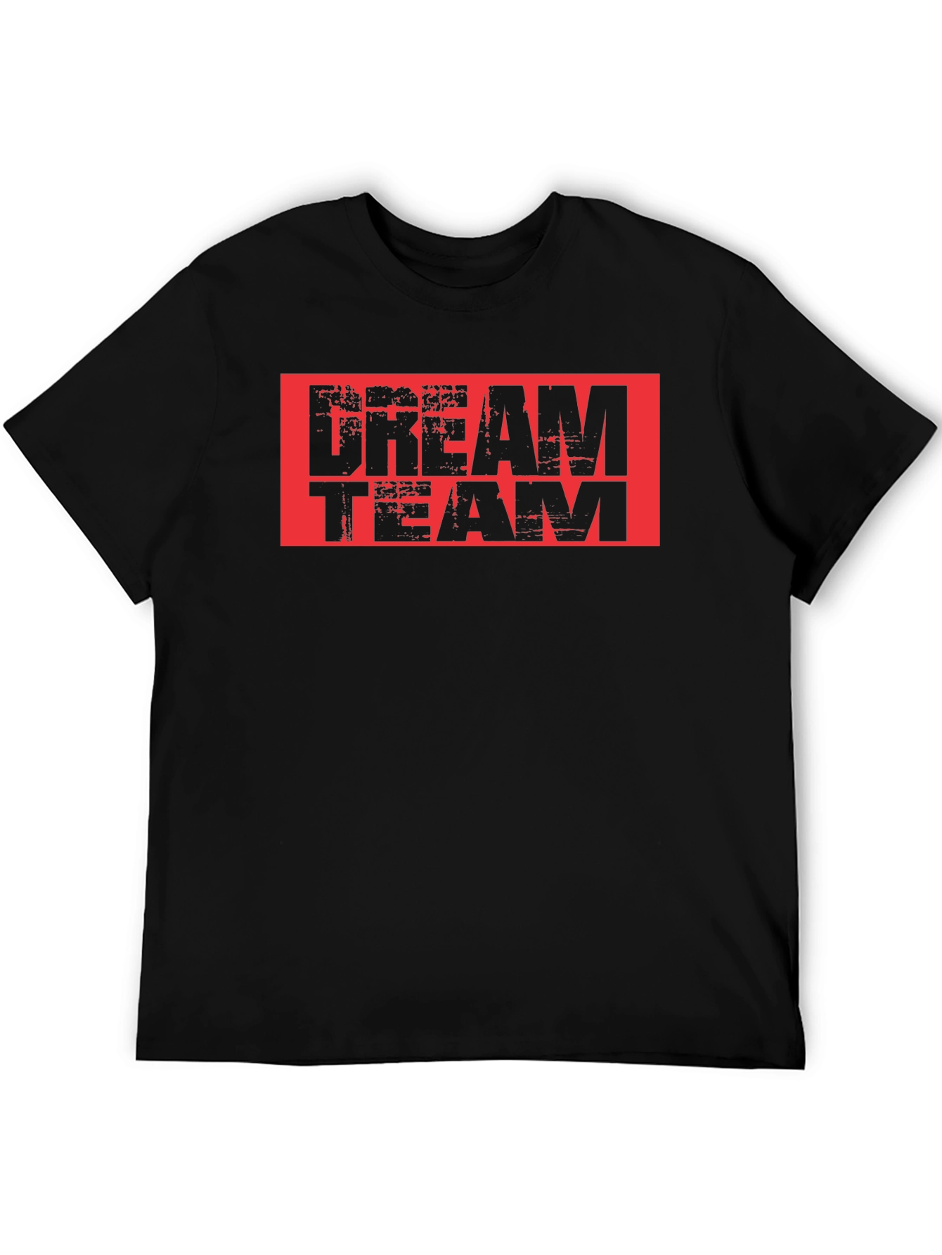 Dream Team Graphic Tee - Black Cotton T-Shirt