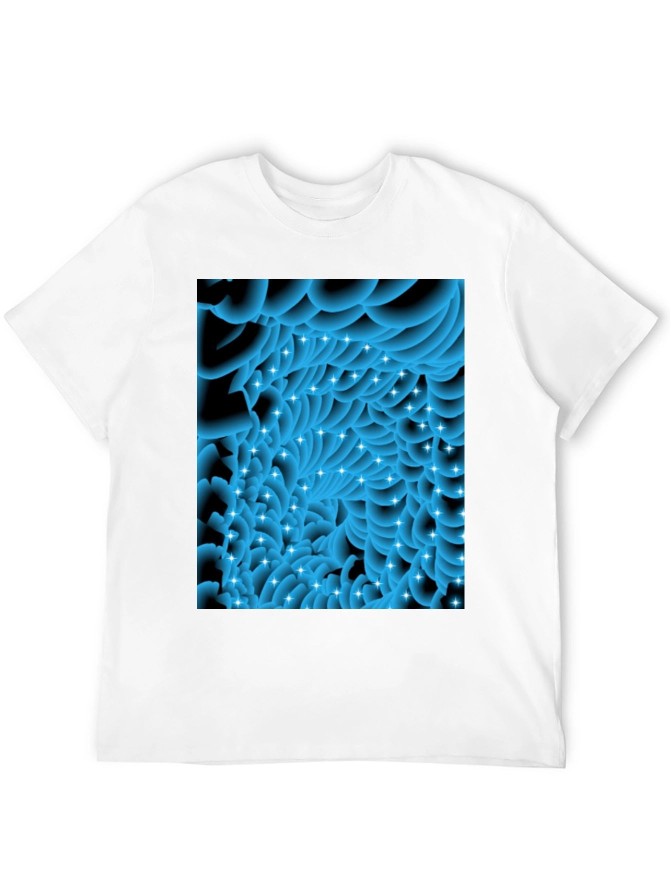 Abstract Swirls Tee - Modern Graphic Black T-Shirt
