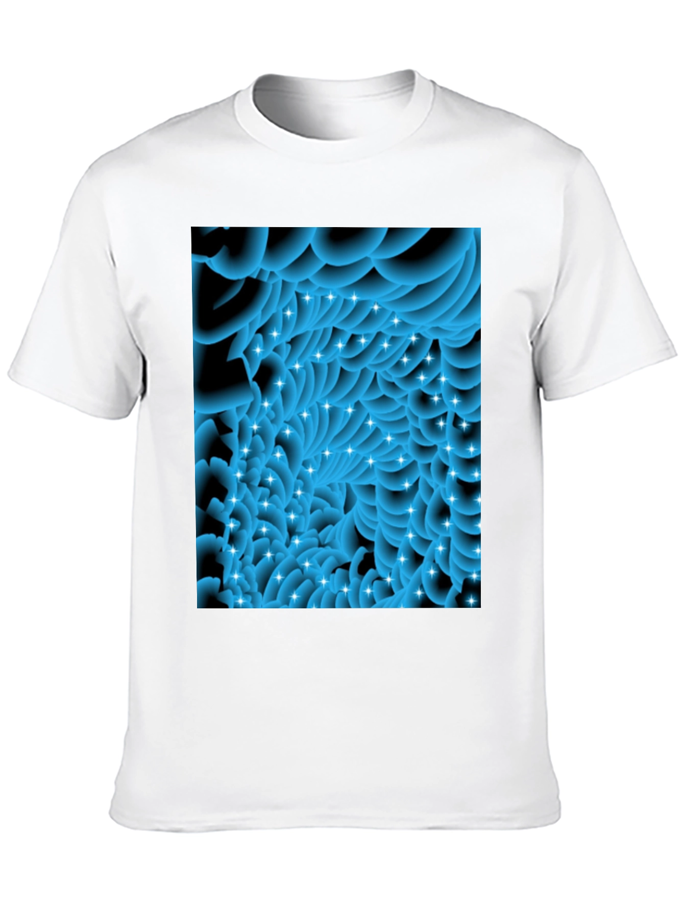 Abstract Swirls Tee - Modern Graphic Black T-Shirt