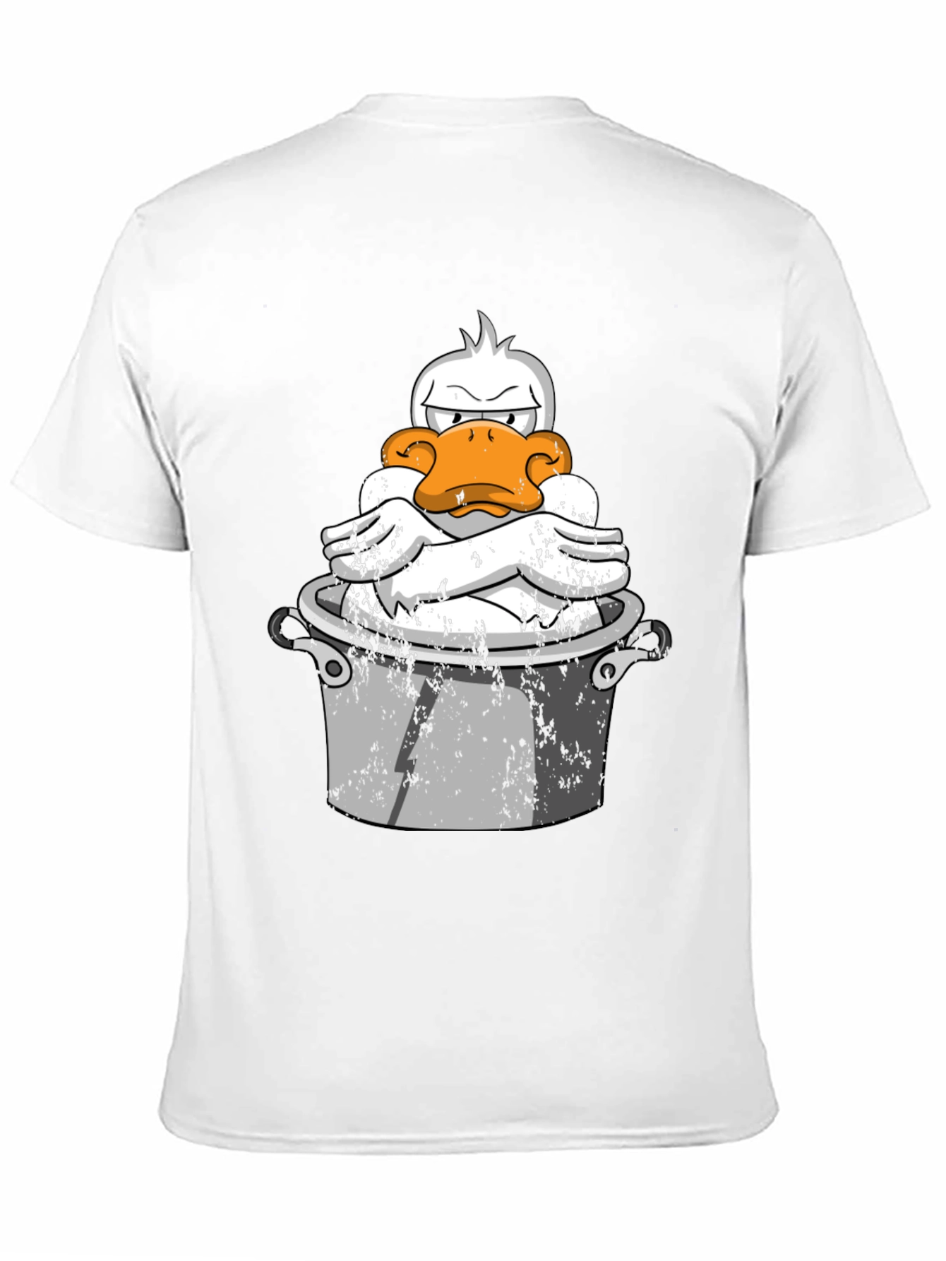 Funny Duck in Pot Graphic T-Shirt
