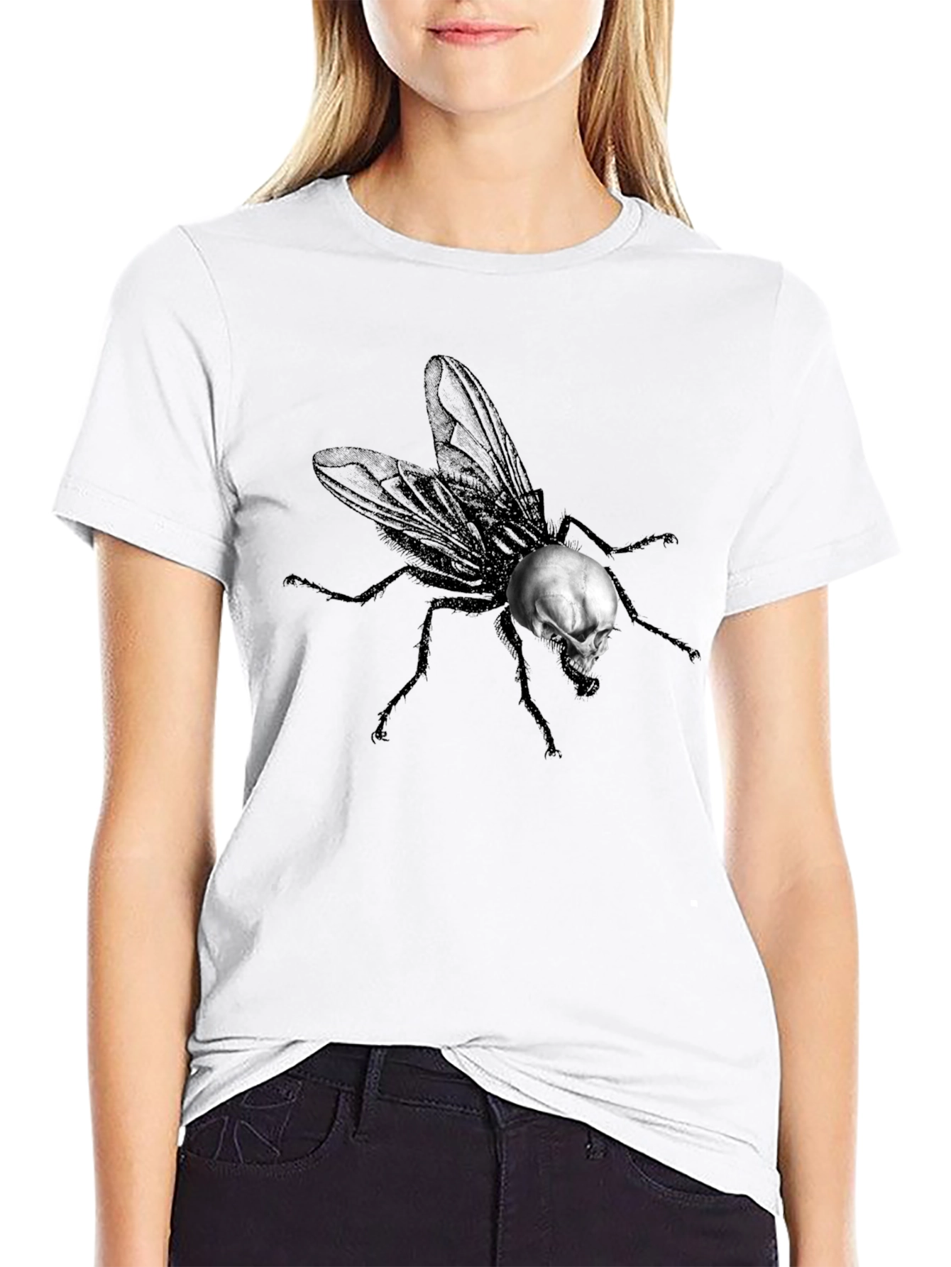 Skull Fly Graphic T-Shirt - Unique Design