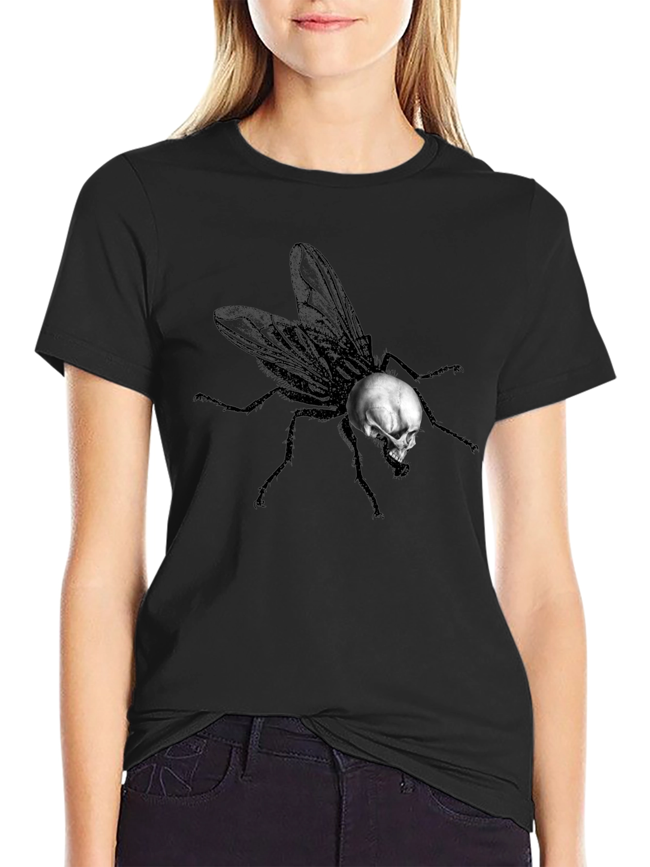 Skull Fly Graphic T-Shirt - Unique Design