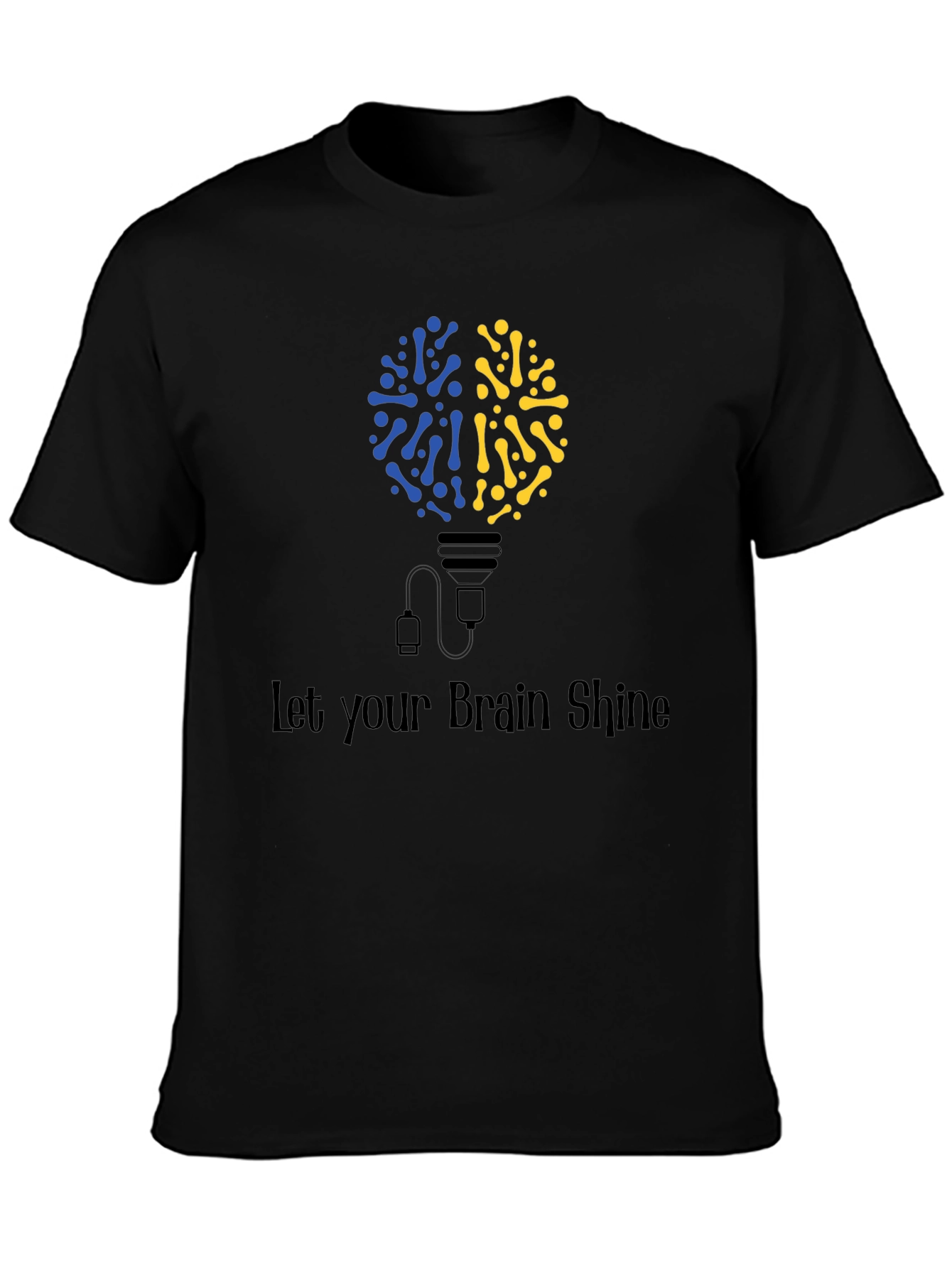 Brain Shine T-Shirt - Unique Brain Bulb Design