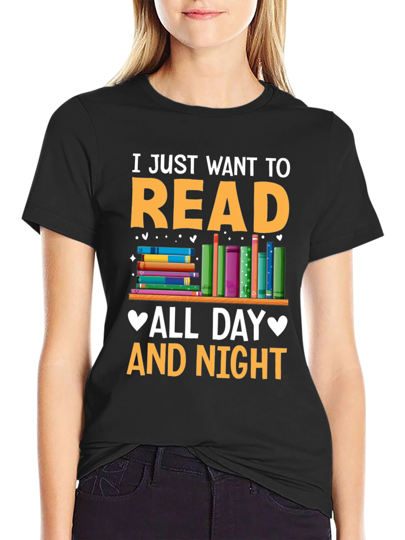 Read All Day and Night Graphic T-Shirt
