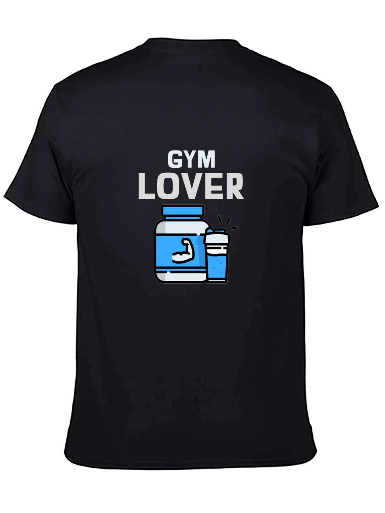 Gym Lover Graphic T-Shirt Black