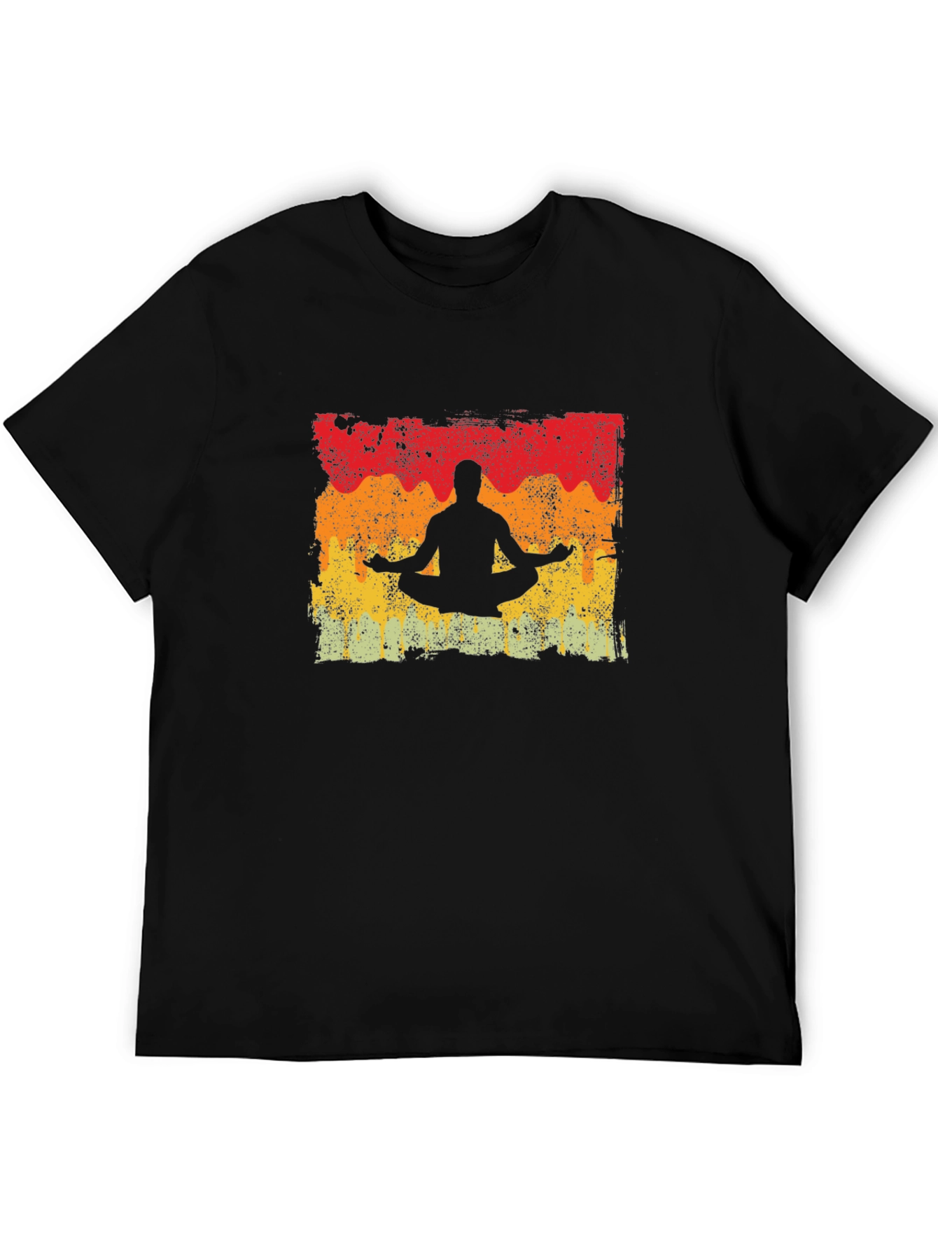 Yoga Pose Graphic T-Shirt - Mens Black Tee