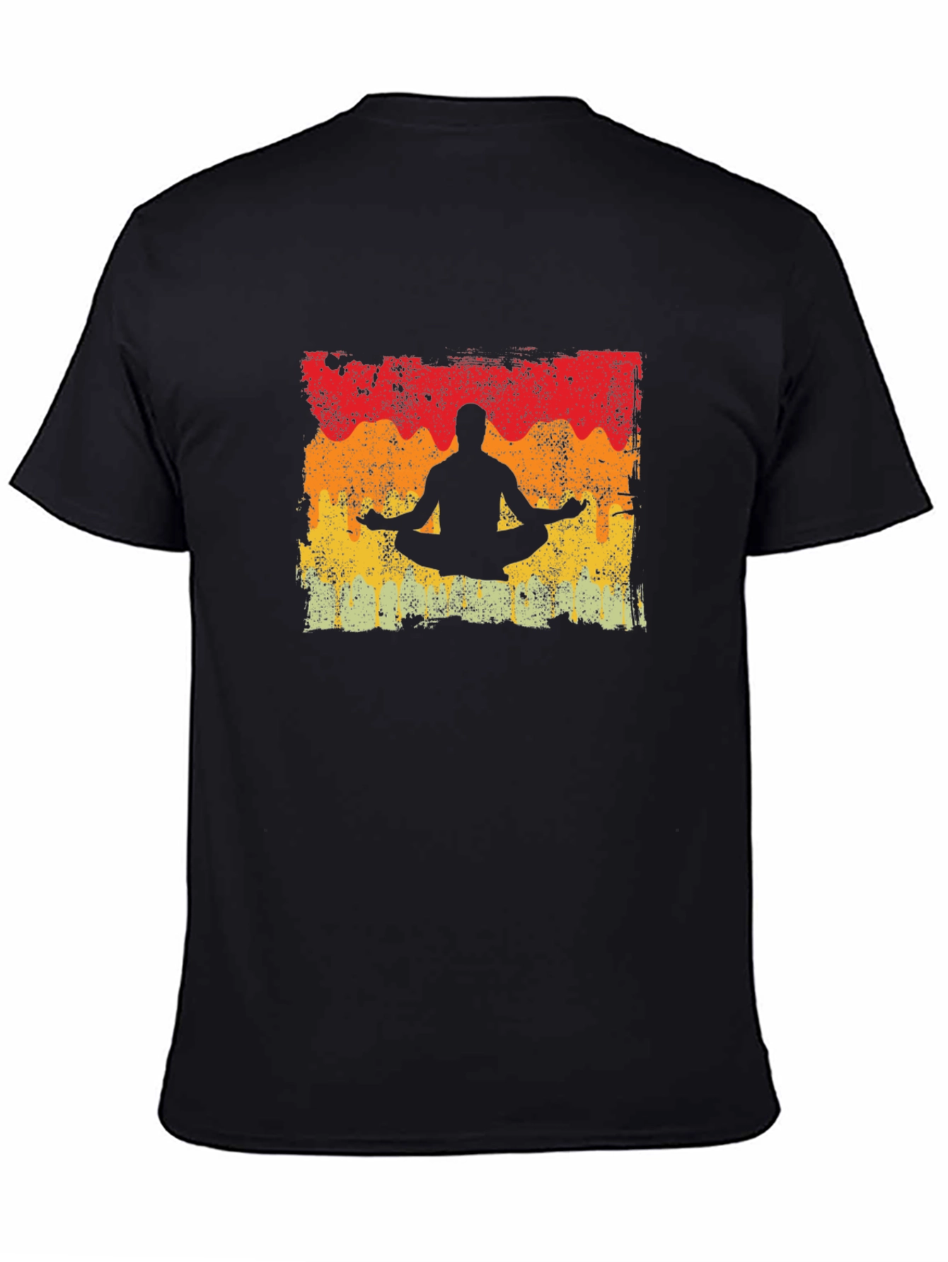 Yoga Pose Graphic T-Shirt - Mens Black Tee