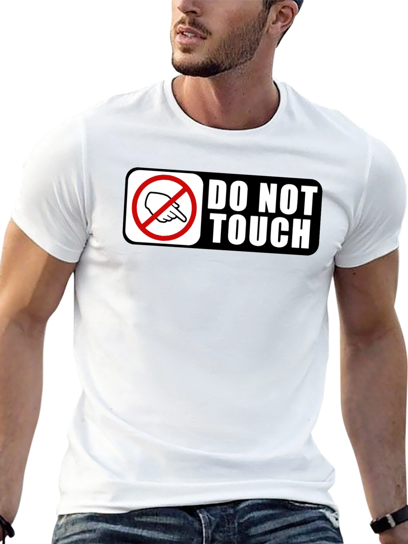 Do Not Touch Novelty Graphic Tee - Black