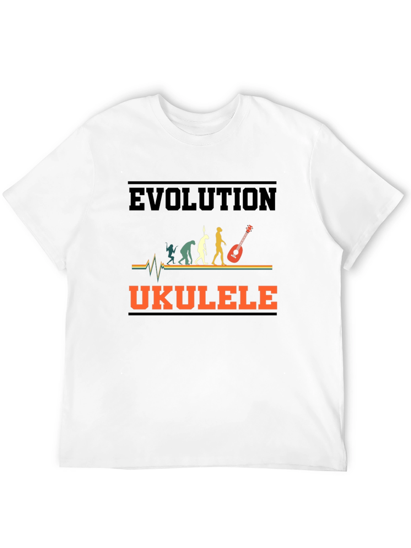 Evolution Ukulele T-Shirt Funny Music Lover Tee